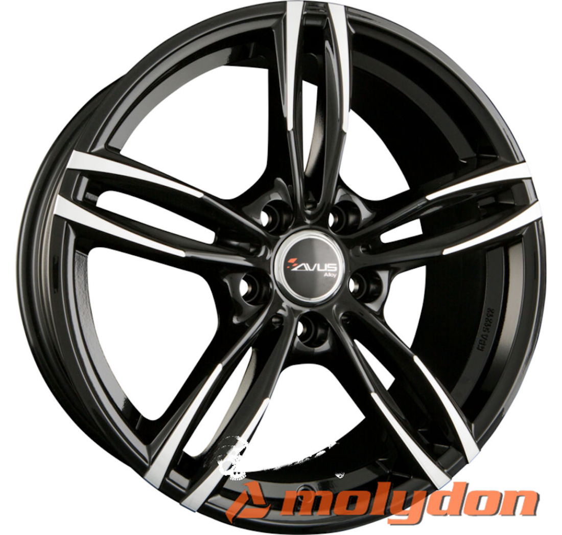 AF15 8,5x 19 +50 5x112 AVUS 57,1 BLACK POLISHED